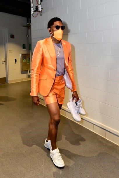 Langston Galloway of the Phoenix Suns arrives to the game against the Milwaukee Bucks during Game Six of the 2021 NBA Finals on July 20, 2021 at the...