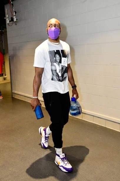 Jevon Carter of the Phoenix Suns arrives to the game against the Milwaukee Bucks during Game Six of the 2021 NBA Finals on July 20, 2021 at the...