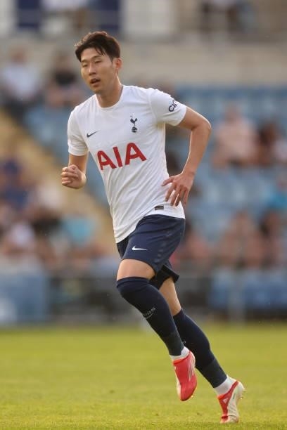 Son Heung-min of Tottenham Hotspur during the pre-season friendly between Colchester United and Tottenham Hotspur at JobServe Community Stadium on...