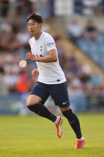 Son Heung-min of Tottenham Hotspur during the pre-season friendly between Colchester United and Tottenham Hotspur at JobServe Community Stadium on...