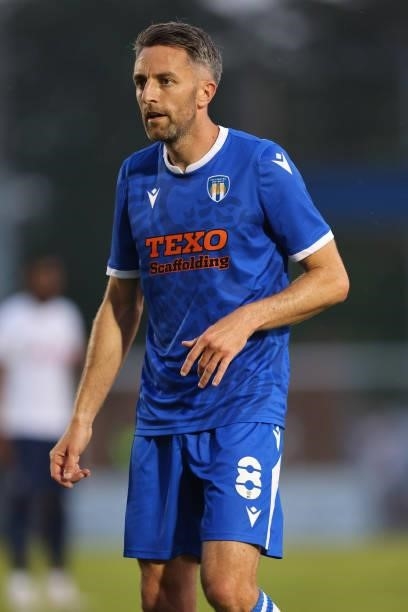 Cole Skuse of Colchester United during the pre-season friendly between Colchester United and Tottenham Hotspur at JobServe Community Stadium on July...