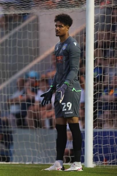 Shamal George of Colchester United during the pre-season friendly between Colchester United and Tottenham Hotspur at JobServe Community Stadium on...