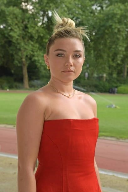 Florence Pugh attends a private view of "Studio 7 By Cartier