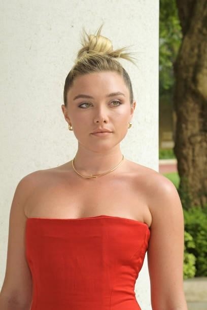 Florence Pugh attends a private view of "Studio 7 By Cartier