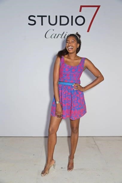 Tolula Adeyemi attends a private view of "Studio 7 By Cartier