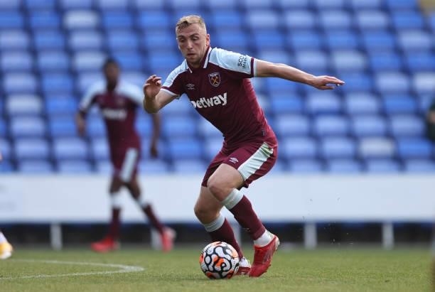 Jarrod Bowen of West Ham United during the pre-season friendly between Reading and West Ham United at Madejski Stadium on July 21, 2021 in Reading,...