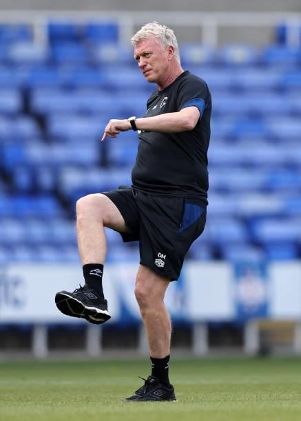 West Ham manager David Moyes during the pre-season friendly between Reading and West Ham United at Madejski Stadium on July 21, 2021 in Reading,...