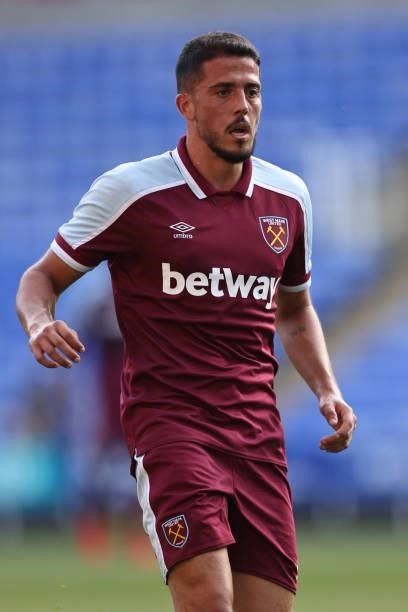 Pablo Fornals of West Ham United during the pre-season friendly between Reading and West Ham United at Madejski Stadium on July 21, 2021 in Reading,...