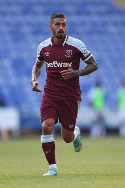 Manuel Lanzini of West Ham United during the pre-season friendly between Reading and West Ham United at Madejski Stadium on July 21, 2021 in Reading,...