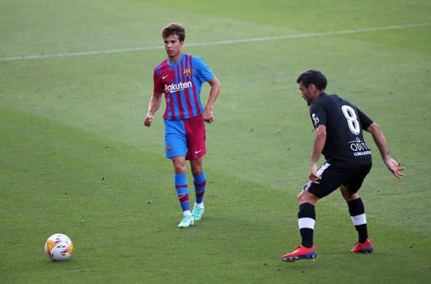 Ricky Puig and Del Campo during the friendly match between FC Barcelona and Club Gimnastic de Tarragona, played at the Johan Cruyff Stadium on 21th...