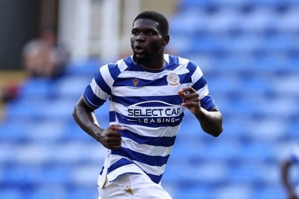 Jeriel Dorsett of Reading during the pre-season friendly between Reading and West Ham United at Madejski Stadium on July 21, 2021 in Reading, England.