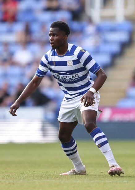 Nelson Abbey of Reading during the pre-season friendly between Reading and West Ham United at Madejski Stadium on July 21, 2021 in Reading, England.