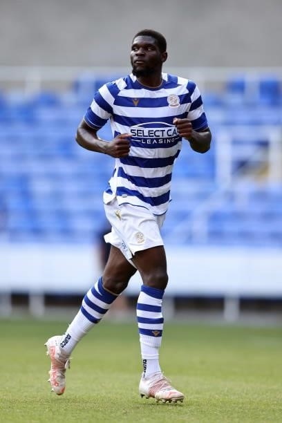 Jeriel Dorsett of Reading during the pre-season friendly between Reading and West Ham United at Madejski Stadium on July 21, 2021 in Reading, England.