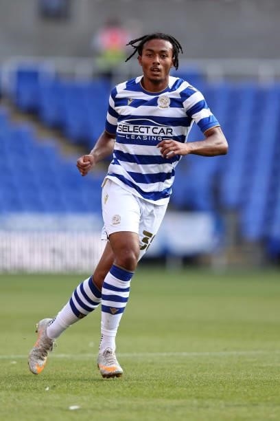 Femi Azeez of Reading during the pre-season friendly between Reading and West Ham United at Madejski Stadium on July 21, 2021 in Reading, England.