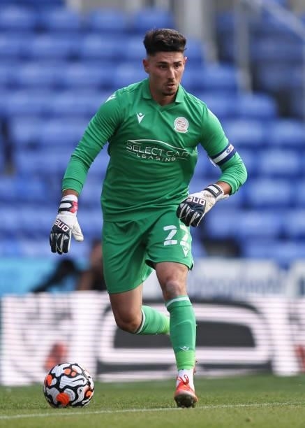 Luke Southwood of Reading during the pre-season friendly between Reading and West Ham United at Madejski Stadium on July 21, 2021 in Reading, England.