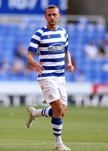 John Swift of Reading during the pre-season friendly between Reading and West Ham United at Madejski Stadium on July 21, 2021 in Reading, England.