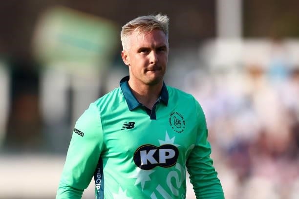 Jason Roy of the Oval Invincibles walks off after being dismissed during The Hundred match between Oval Invincibles Men and Manchester Originals Men...