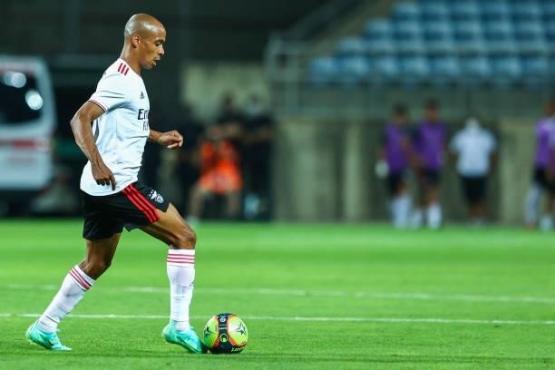 Joao Mario of SL Benfica during the Pre-Season Friendly match between SL Benfica and Lille at Estadio Algarve on July 22, 2021 in Faro, Portugal.