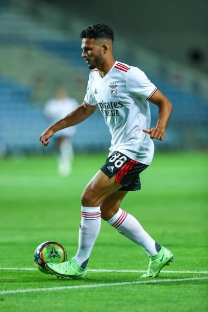 Goncalo Ramos of SL Benfica during the Pre-Season Friendly match between SL Benfica and Lille at Estadio Algarve on July 22, 2021 in Faro, Portugal.