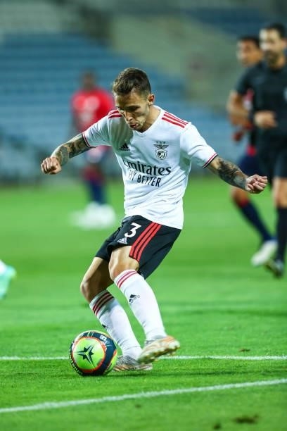 Alex Grimaldo of SL Benfica during the Pre-Season Friendly match between SL Benfica and Lille at Estadio Algarve on July 22, 2021 in Faro, Portugal.