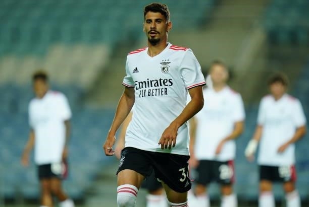 New signing Gil Dias of SL Benfica during the Pre-Season Friendly match between SL Benfica and Lille at Estadio Algarve on July 22, 2021 in Loule,...
