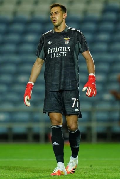 Helton Leite of SL Benfica in action during the Pre-Season Friendly match between SL Benfica and Lille at Estadio Algarve on July 22, 2021 in Loule,...