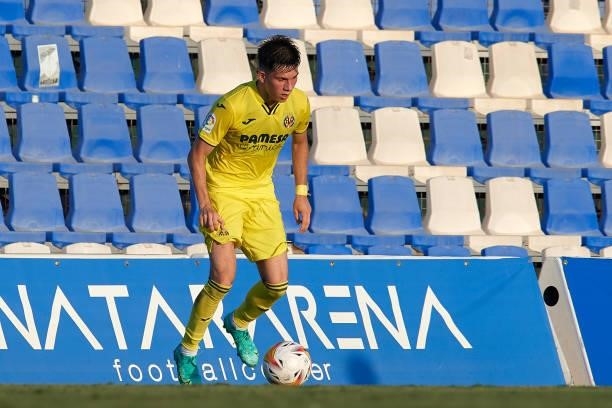 Nikita Losifov of Villarreal in action during the pre-season friendly match between Olympique Lyonnais and Villarreal CF at Pinatar Arena on July 21,...
