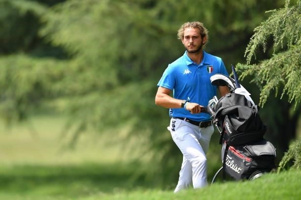 Gregorio De Leo of Italy of Denmark looks on during the Day Two of Italian Challenge at Margara Golf Club on July 22, 2021 in Solero, Italy.
