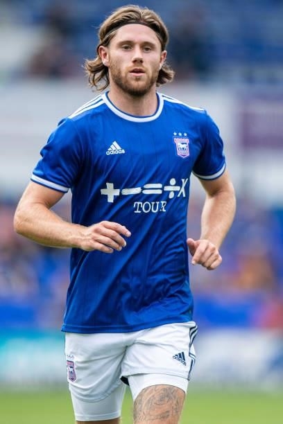 Wes Burns of Ipswich Town during the Pre-Season Friendly between Ipswich Town and Crystal Palace at Portman Road on July 24, 2021 in Ipswich, England.