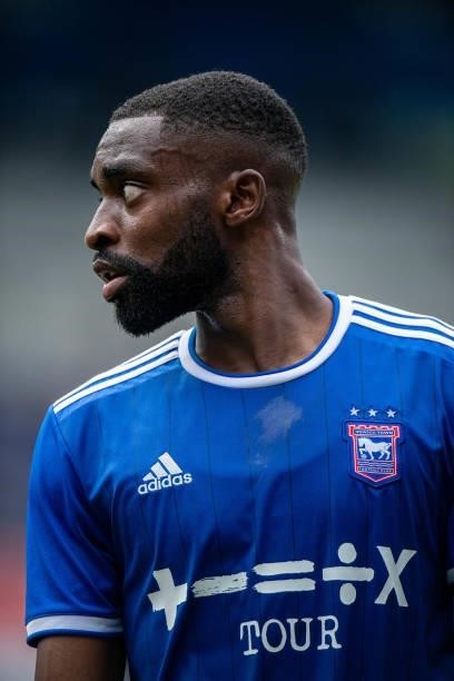 Kane Vincent-Young of Ipswich Town during the Pre-Season Friendly between Ipswich Town and Crystal Palace at Portman Road on July 24, 2021 in...