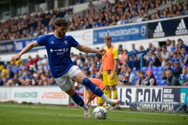 Ipswichs Matt Penney during the Pre-season Friendly match between Ipswich Town and Crystal Palace at Portman Road, Ipswich, England on 24th July 2021.