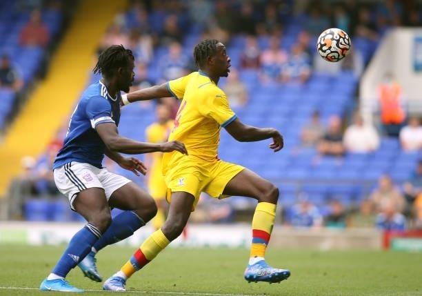 Jean-Phillipe Mateta of Crystal Palace during the Ipswich Town v Crystal Palace Pre-Season Friendly match at Portman Road on July 24, 2021 in...