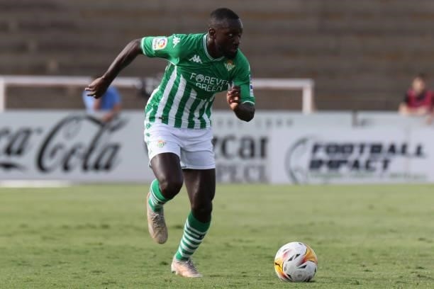 Youssouf Sabaly of Real Betis during the pre-season friendly match between Real Betis and Wolverhampton at La Linea Stadium in La Linea, Spain, on...
