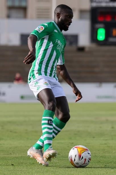 Youssouf Sabaly of Real Betis during the pre-season friendly match between Real Betis and Wolverhampton at La Linea Stadium in La Linea, Spain, on...