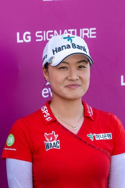 Minjee Lee of Australia looks on during day four of the The Amundi Evian Championship at Evian Resort Golf Club on July 25, 2021 in Evian-les-Bains,...