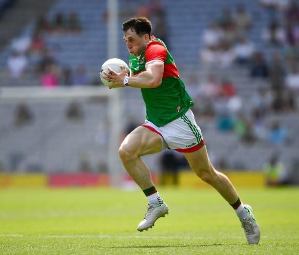 Dublin , Ireland - 25 July 2021; Paddy Durcan of Mayo during the Connacht GAA Senior Football Championship Final match between Galway and Mayo at...