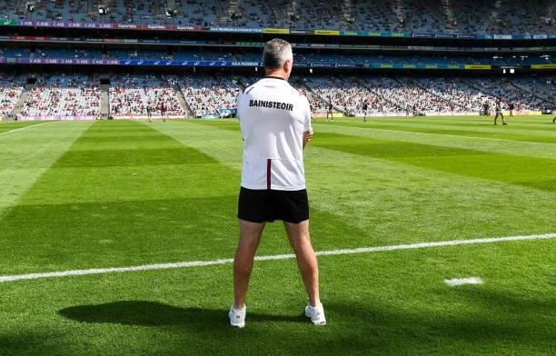 Dublin , Ireland - 25 July 2021; Galway manager Padraic Joyce during the closing minutes of the Connacht GAA Senior Football Championship Final match...