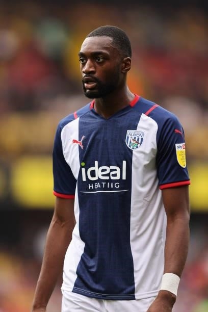 Semi Ajayi of West Bromwich Albion during the Pre-Season Friendly between Watford and West Bromwich Albion at Vicarage Road on July 24, 2021 in...