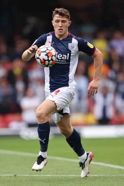 Dara OShea of West Bromwich Albion during the Pre-Season Friendly between Watford and West Bromwich Albion at Vicarage Road on July 24, 2021 in...