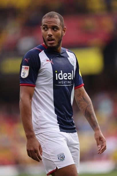 Kenneth Zohore of West Bromwich Albion during the Pre-Season Friendly between Watford and West Bromwich Albion at Vicarage Road on July 24, 2021 in...