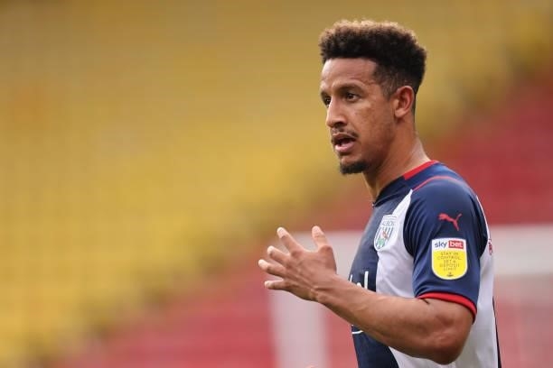 Callum Robinson of West Bromwich Albion during the Pre-Season Friendly between Watford and West Bromwich Albion at Vicarage Road on July 24, 2021 in...