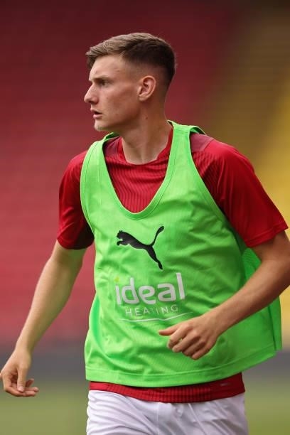 Taylor Gardner-Hickman of West Bromwich Albion during the Pre-Season Friendly between Watford and West Bromwich Albion at Vicarage Road on July 24,...