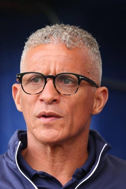 Keith Curle the head coach / manager of Oldham Athletic during the Pre Season Friendly match between Oldham Athletic and Burnley at Boundary Park on...
