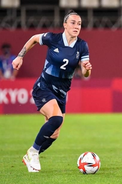 Britain's defender Lucy Bronze during the Tokyo 2020 Olympic Games women's group E first round football match between Canada and Britain at the...