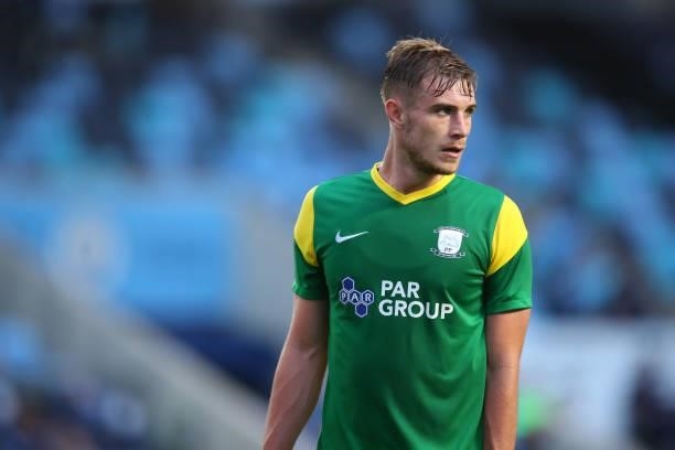 Liam Lindsay of Preston North End during the Pre Season Friendly between Manchester City and Preston North End at Manchester City Football Academy on...