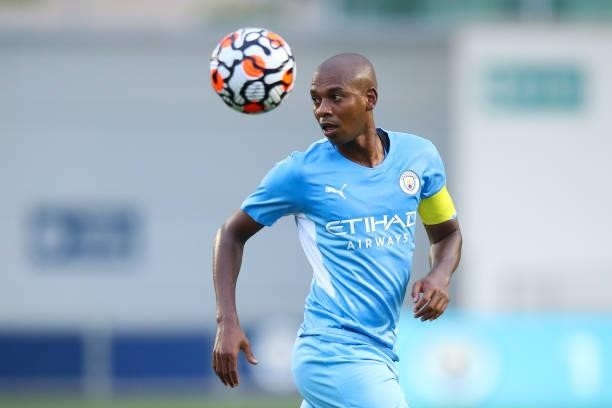 Fernandinho of Manchester City during the Pre Season Friendly between Manchester City and Preston North End at Manchester City Football Academy on...