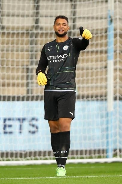 Zack Steffen of Manchester City during the Pre Season Friendly between Manchester City and Preston North End at Manchester City Football Academy on...