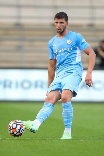 Ruben Dias of Manchester City during the Pre Season Friendly between Manchester City and Preston North End at Manchester City Football Academy on...