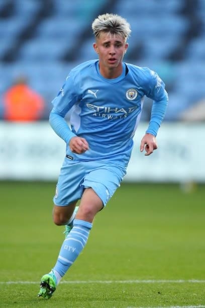 Ben Knight of Manchester City during the Pre Season Friendly between Manchester City and Preston North End at Manchester City Football Academy on...