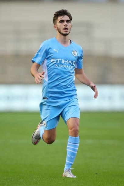 Iker Pozo of Manchester City during the Pre Season Friendly between Manchester City and Preston North End at Manchester City Football Academy on July...